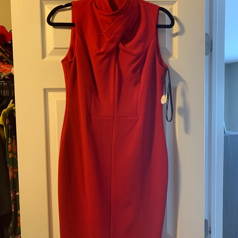 Calvin Klein Red cocktail dress